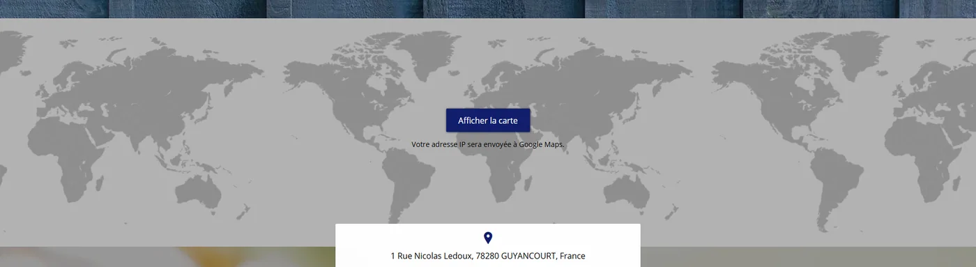 Ancienne page du Villaroy affichant une carte du monde grise à la place du plan
